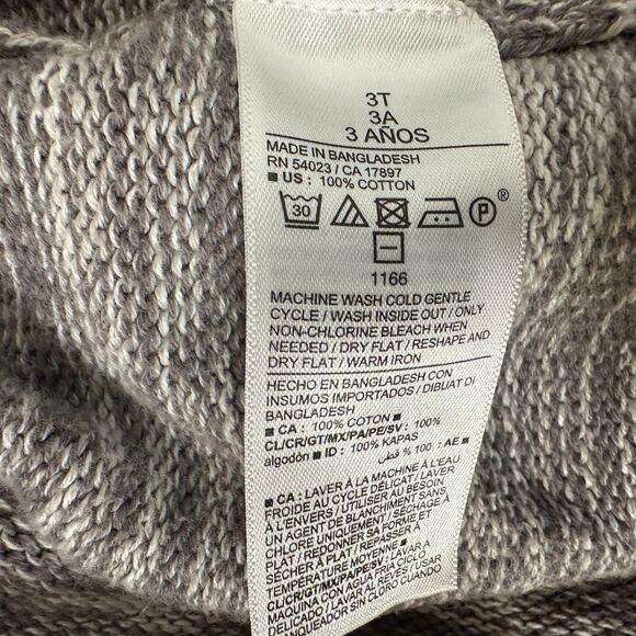 Old Navy Open Front Grey Marled Cardigan Toddler Size 3T - Picture 4 of 6